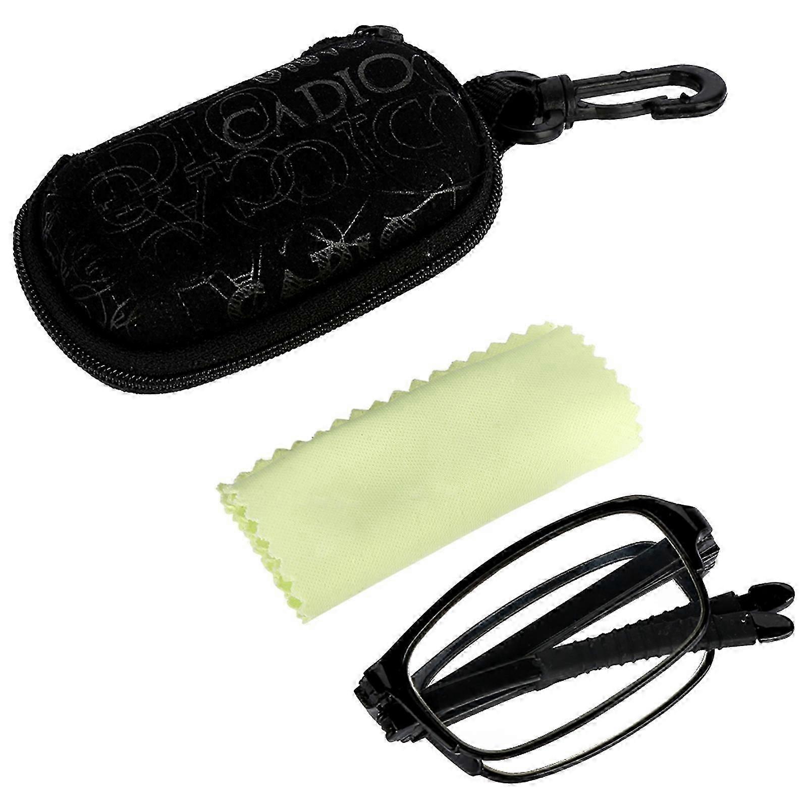 Unisex Foldable Reading Glasses, Lightweight, Black