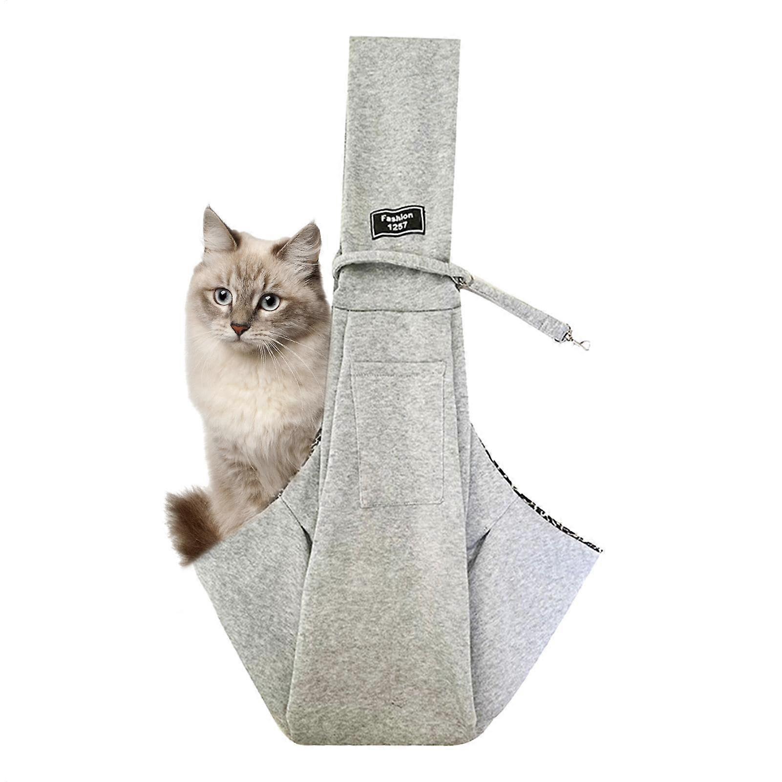 Cat Carrier Bag, Dog Carrier Bag, Portable Grey Dog Backpack for Small Cats, Puppies, and Dogs, Comfortable Design