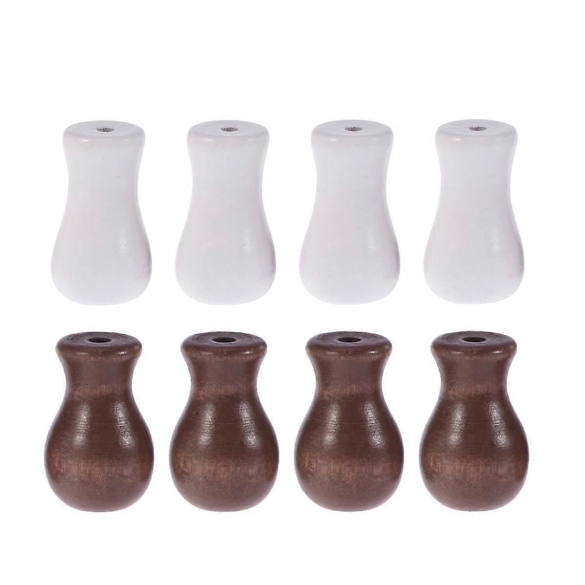 Bamboo Curtain Accessories Wood Knobs for Window Use 8Pcs Set Pendant