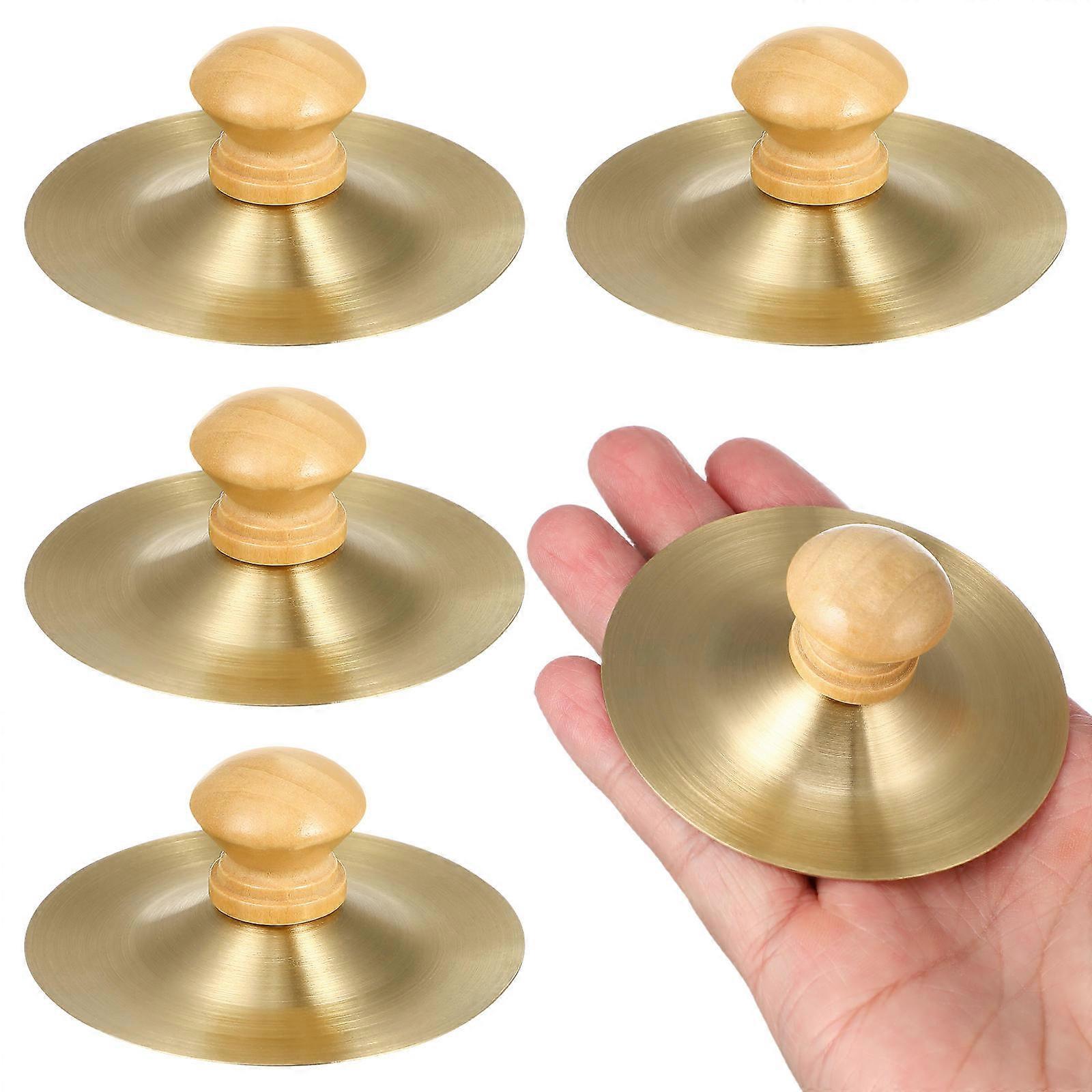 4pcs Mini Finger Cymbals Musical Instruments Early Educational Percussion for Kids Belly Dance Stage Performance