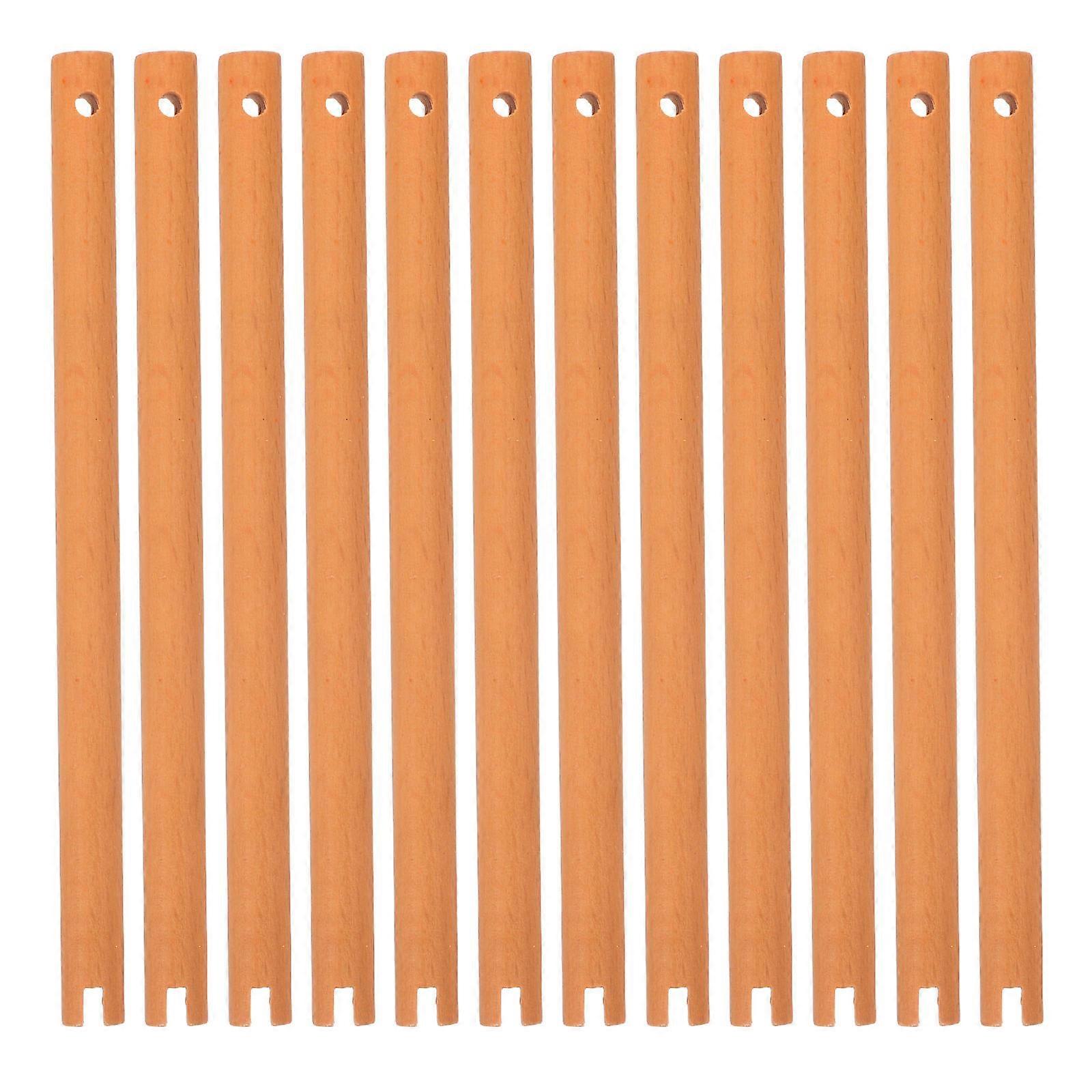 20pcs DIY Fan Grip Handles Chinese Style Wooden Hand Fan Grips for Crafts, Party Decor, and Home Decoration