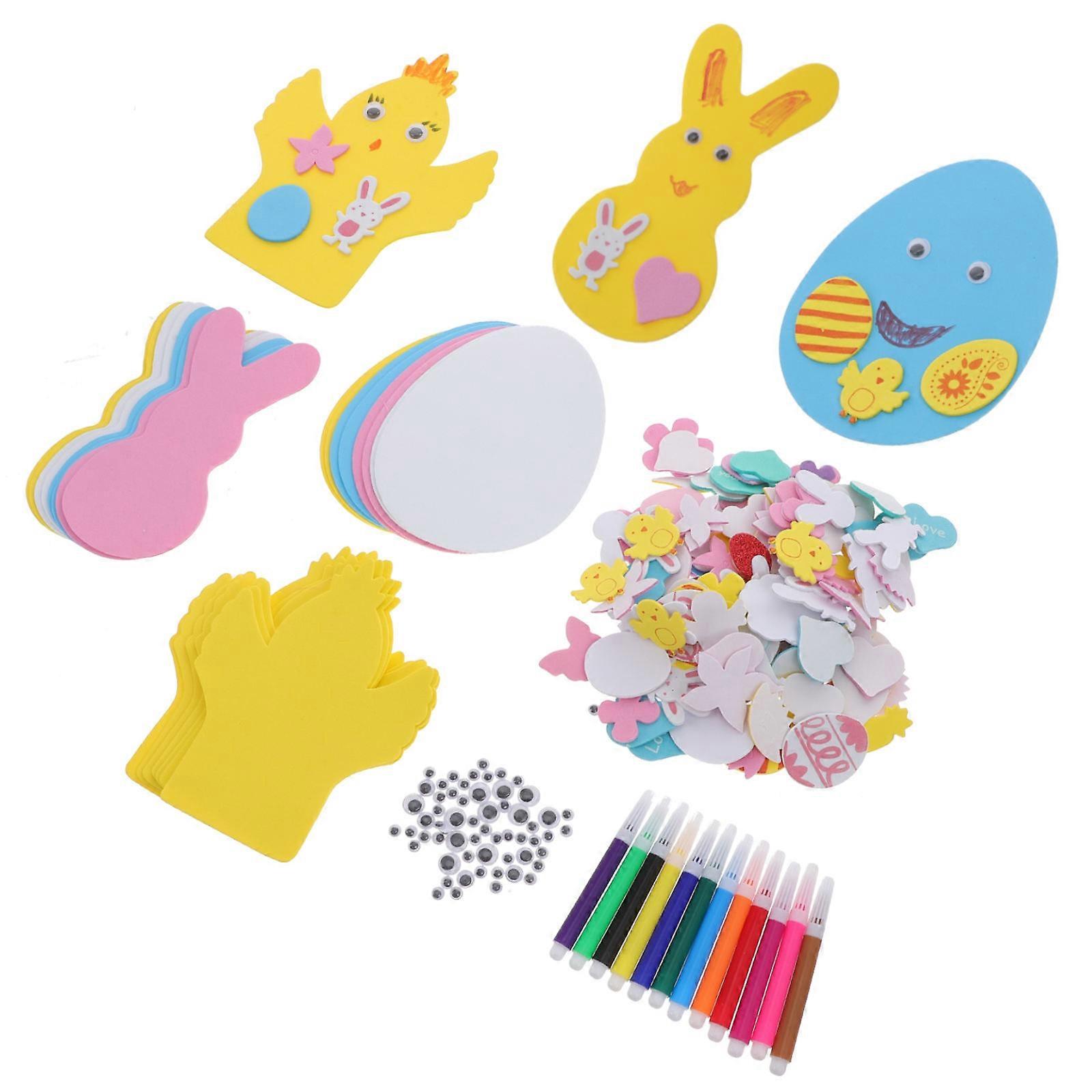 Easter Party Supplies Craft Kit Diy Colleagues Egg Shape Assorted Color 1Set