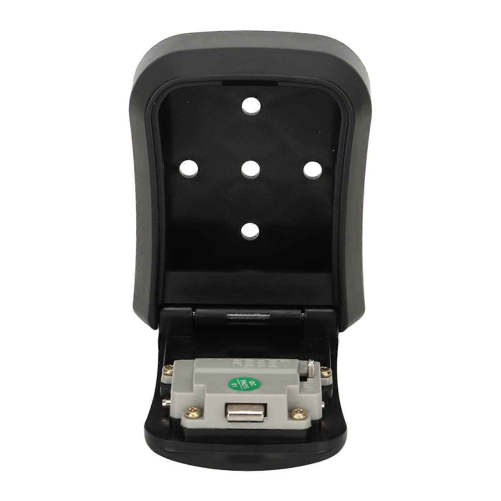 Combination Lock Box Wall Mounted ABS 4 Digit Waterproof Key Storage Lock Box with 5 Keys Capacity