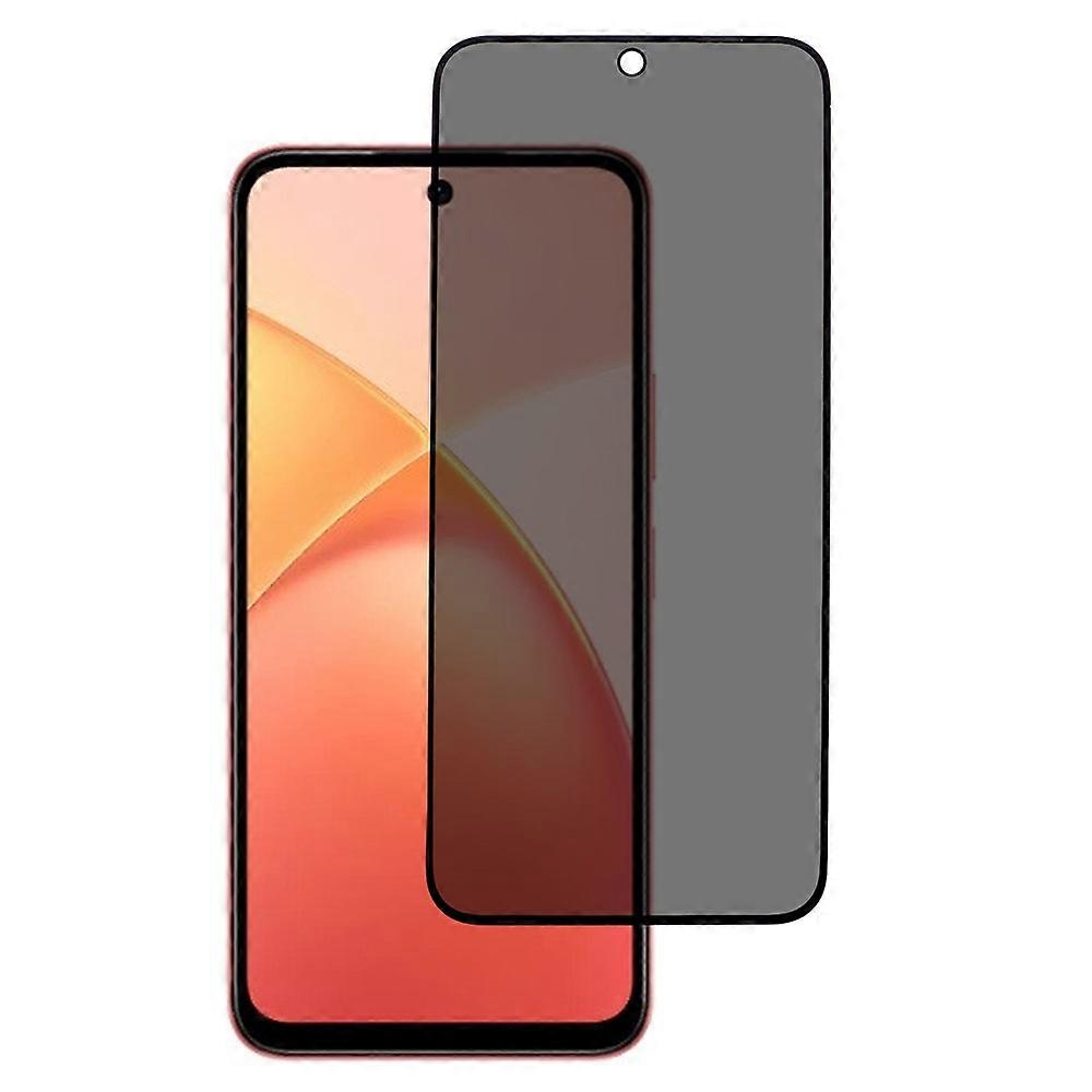 Compatible For Infinix Smart 10 Plus Anti-Peep Tempered Glass Full Covering Silk Printing Screen Protector