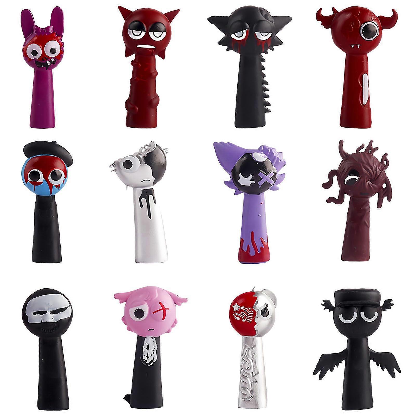 Movable Action Figures Set of 12, Colorful & Durable Toys for Boys and Girls Age 3+, Safe for All Games