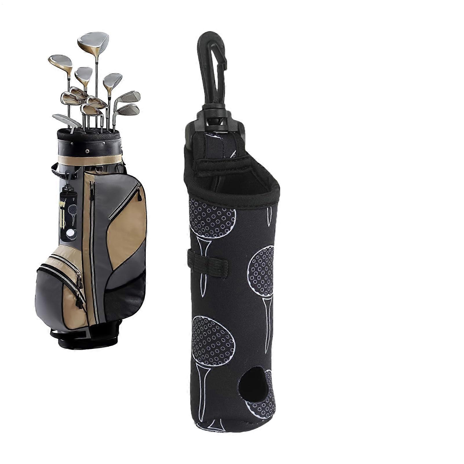 Golf Tee Bag - Waterproof Foldable Golf Ball Storage Organizer, Lightweight Trolley for Tournaments & Driving Ranges