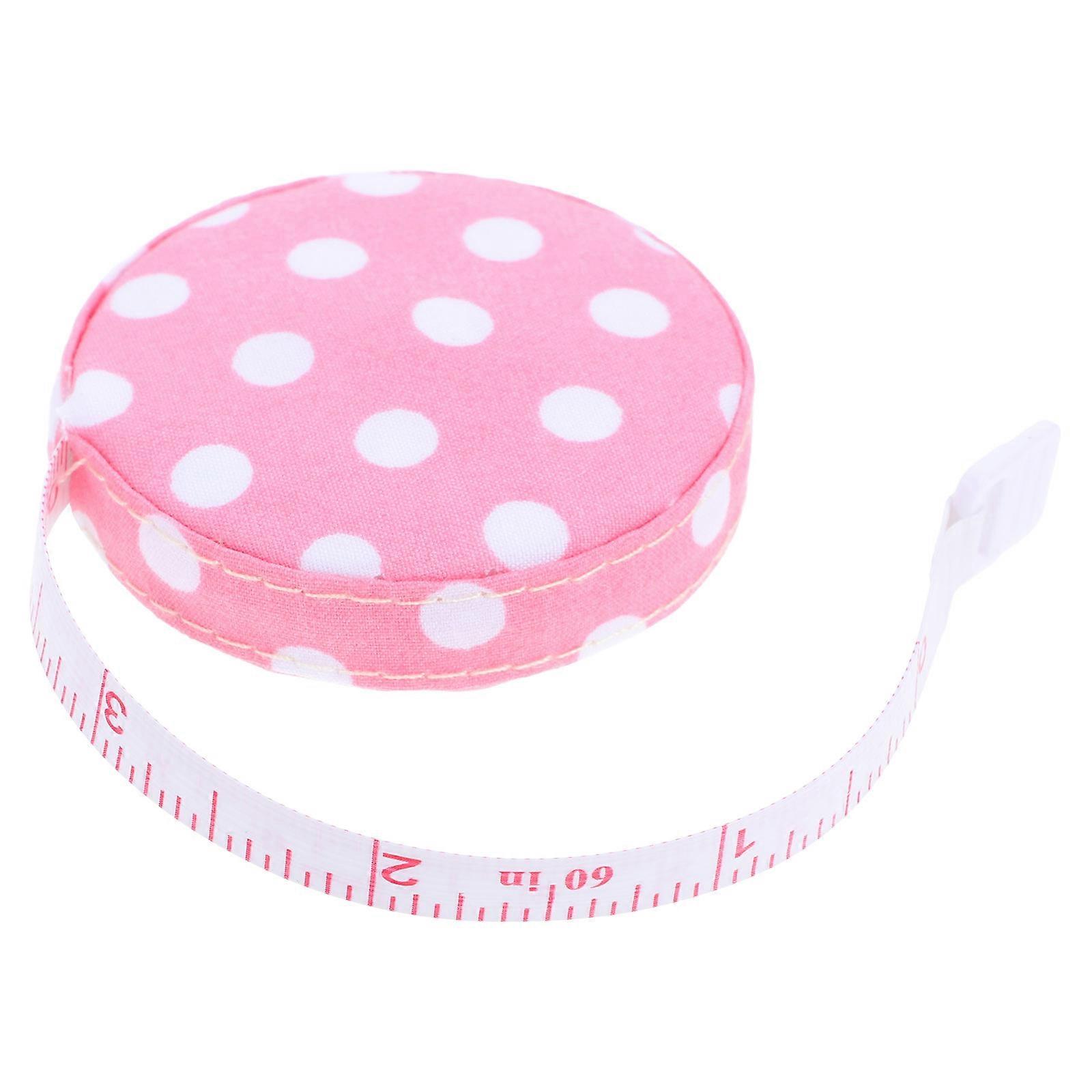 Portable Soft Tape Measure for Home Use Precision Pink Fabric Measuring Tool 1.5 M