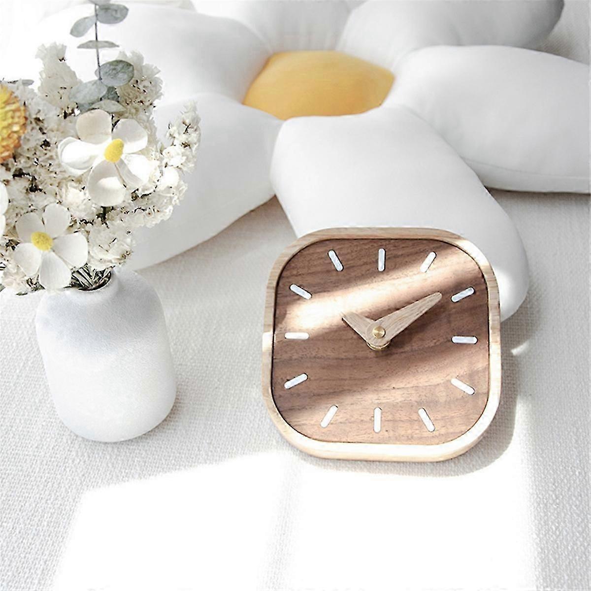 Hour Clock Desktop Mute Watch Clock Bedside Clock Mini Clock