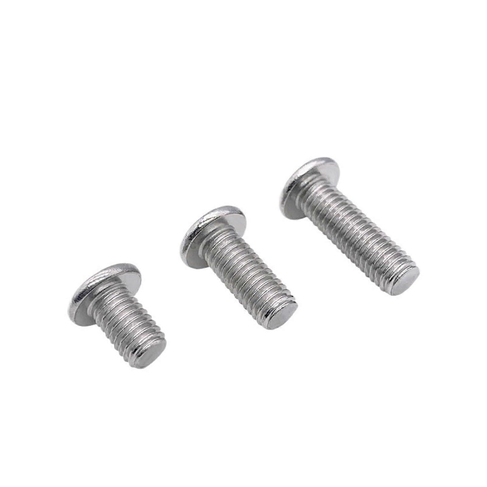 M2.5 Flat Head Socket Cap Screw, 304 Stainless Steel, Ultra-Thin Wafer Head, Hex Socket, 6mm Length, 50Pcs Pack