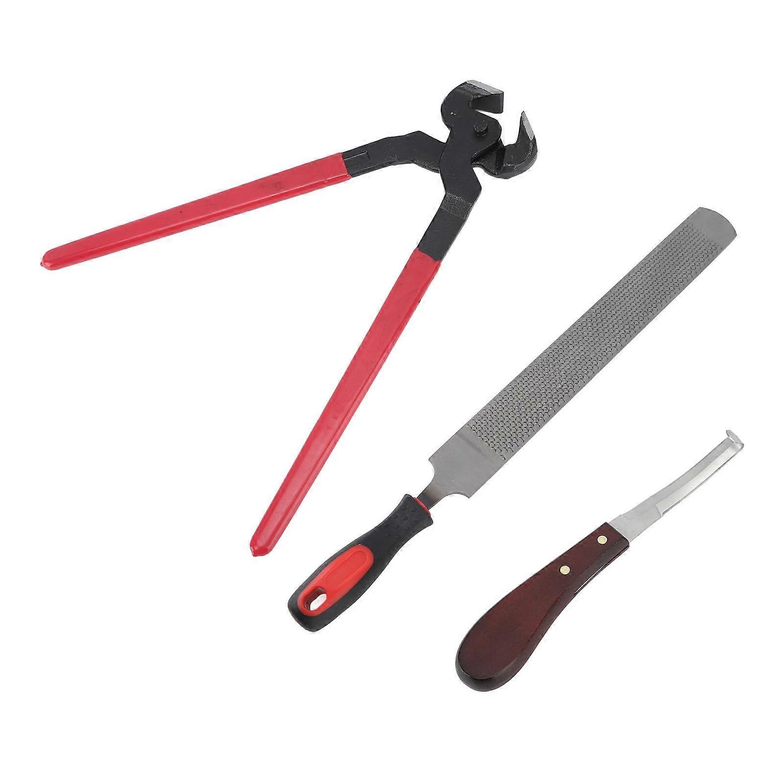 Hoof Repair Tool Set, Steel Double Hoof Cutter, Durable Side File, Hoof Cutting Kit for Horses, Cattle, Sheep, Donkey