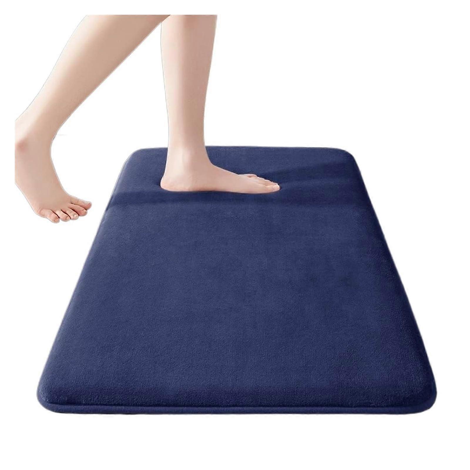 Badvorleger Super Absorbent AntiSlip Bath Mat, Diatomaceous Earth, Easy to Clean (Blue, 40x60cm)