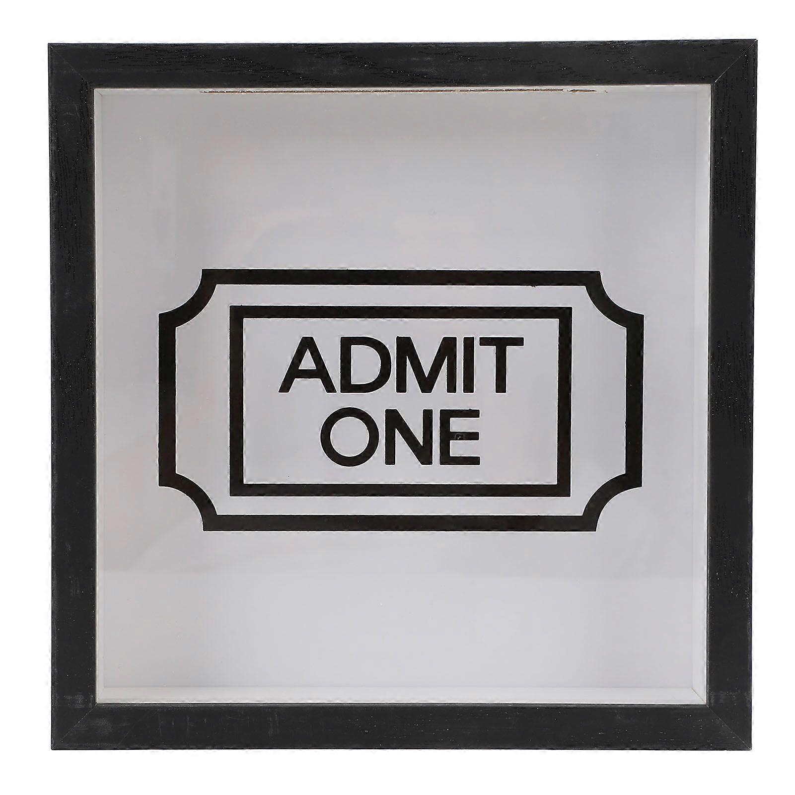 Adventure Archive Box 29 X 29cm Black Frame Travel Shadow Box Ticket Holder Travel Memory Frame Box with Slot for Home Letter Style YMHC