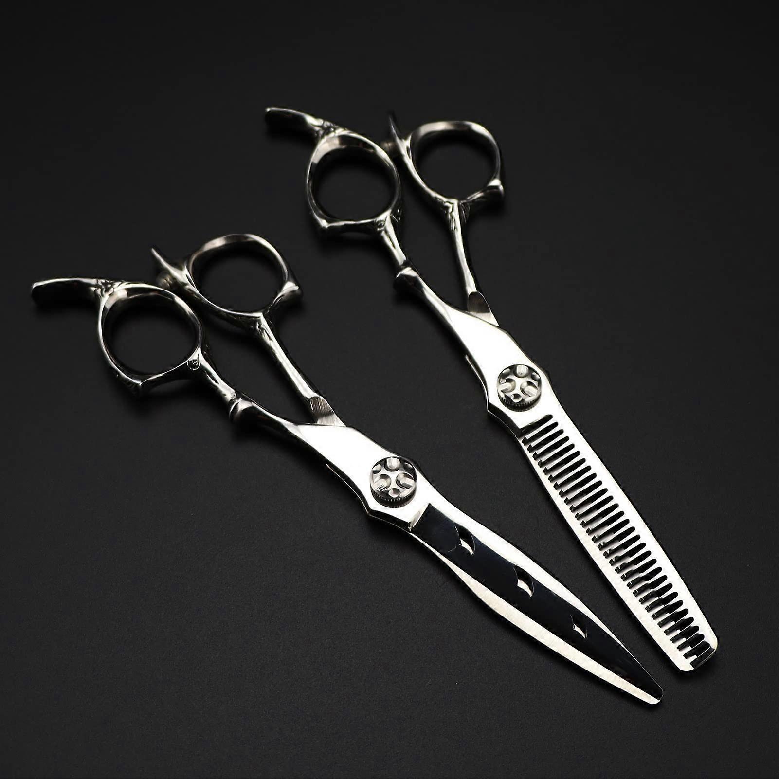 Hair cutting scissors, 6 inches, professional, end barber shears, thinning scissors, hairdressing scissors, barber scissor set