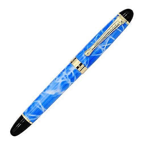 Jinhao X450 Blue Marble Medium Nib Fountain Pen Gold Trim 16 Styles