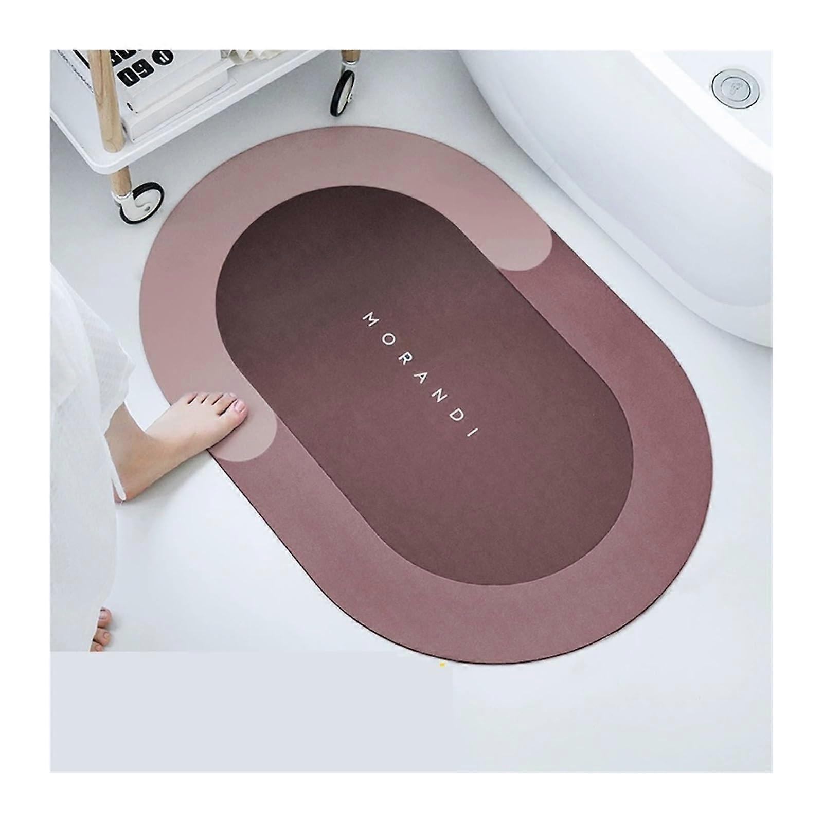 Nonslip absorbent bathroom mat (Pink, 50 * 80cm)