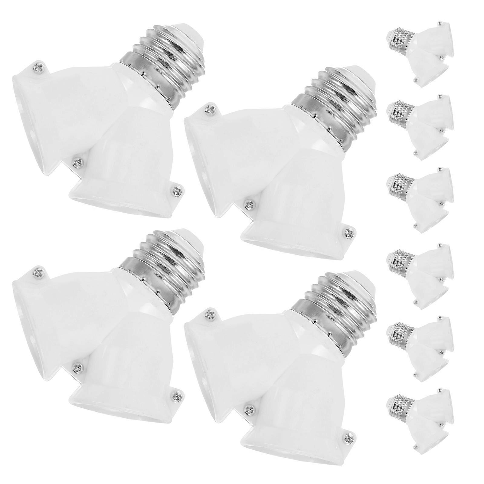 Light Bulb Outlet Splitter Replacement Lamp Socket Versatile Design Home Lighting Metal Material Angle Adjustment 10Pcs