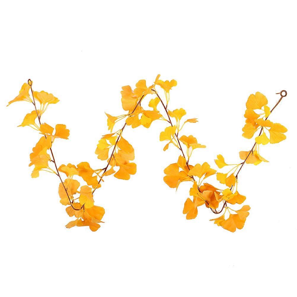 Artificial Hanging Plants Simulation Decorative Rattan Vine Shape Home Decor Accessories Orange 200x5x0.1cm Art Craft 1Pack