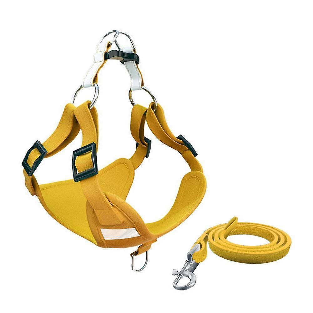 Dog Harness Medium No-Pull Halter For Dogs Pug Rescue Harness Yellow