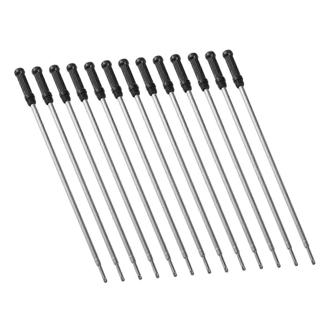 Effortless Writing 50 Pieces Black Ballpoint Pen Refills QuickDrying Ink for Office Use