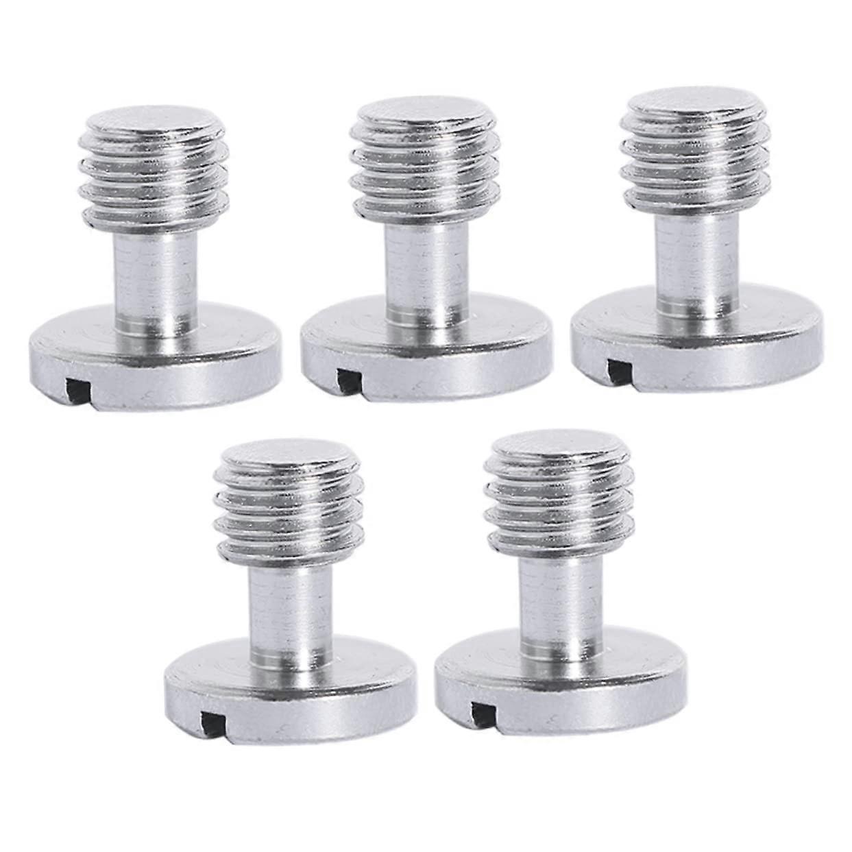 5 Pieces Camera Screws for Quick Release Plates, Quality Mounting Screws for Camera Rigs and Tripods, Easy to Install and Durable, Silver Color