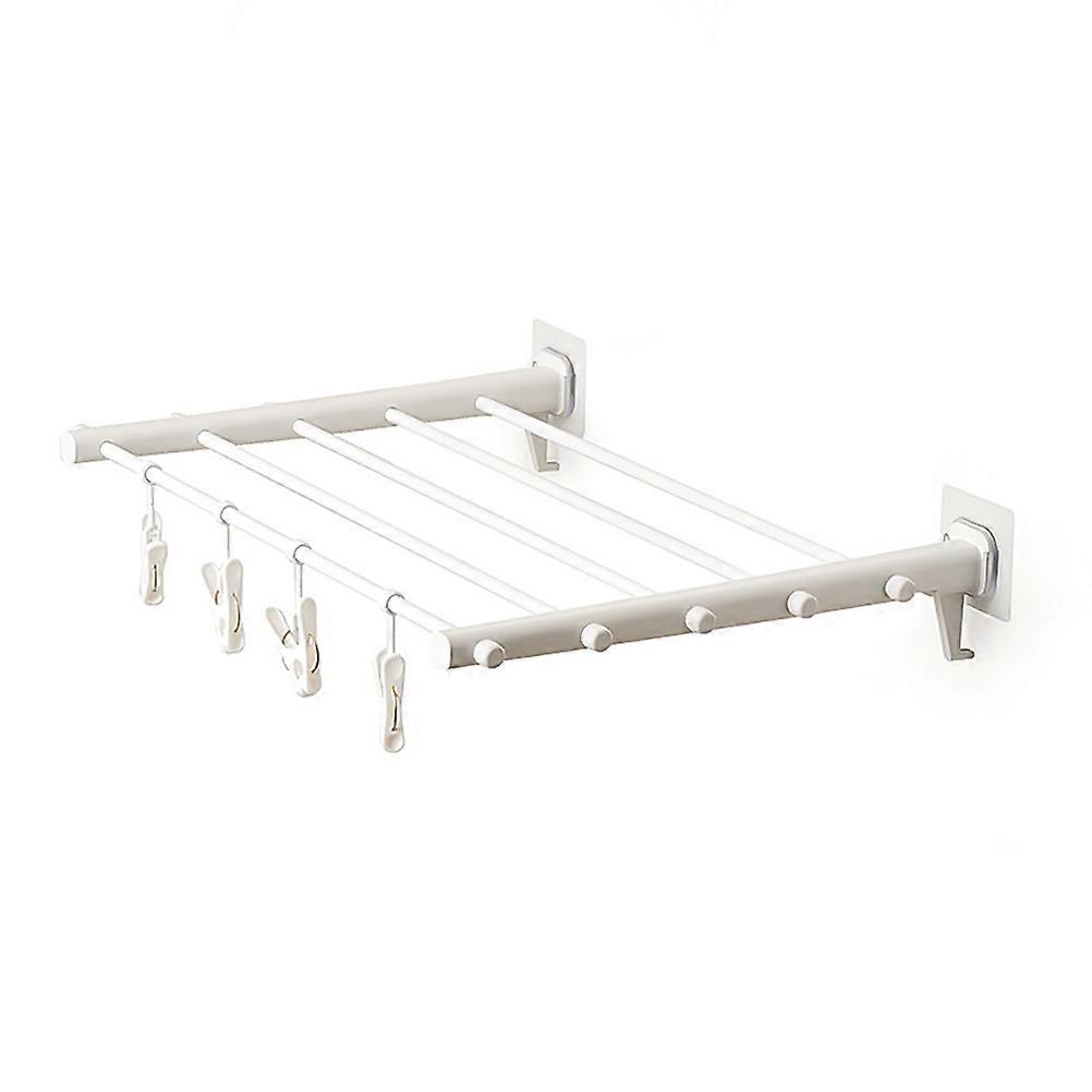 Temporary Fixed Clothes Drying Mounted Laundry Drying Rack Indoor Laundry Room 53.00X37.30X10.50CM Foldable 1Set