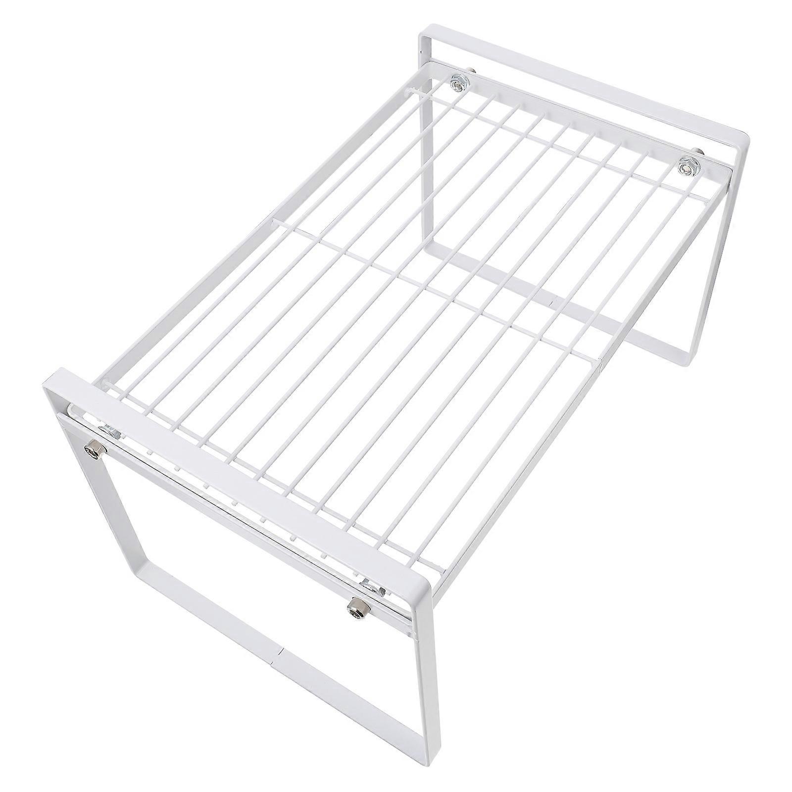 1Pc Simple Kitchen Storage Rack Iron Art Storage saving Rack White