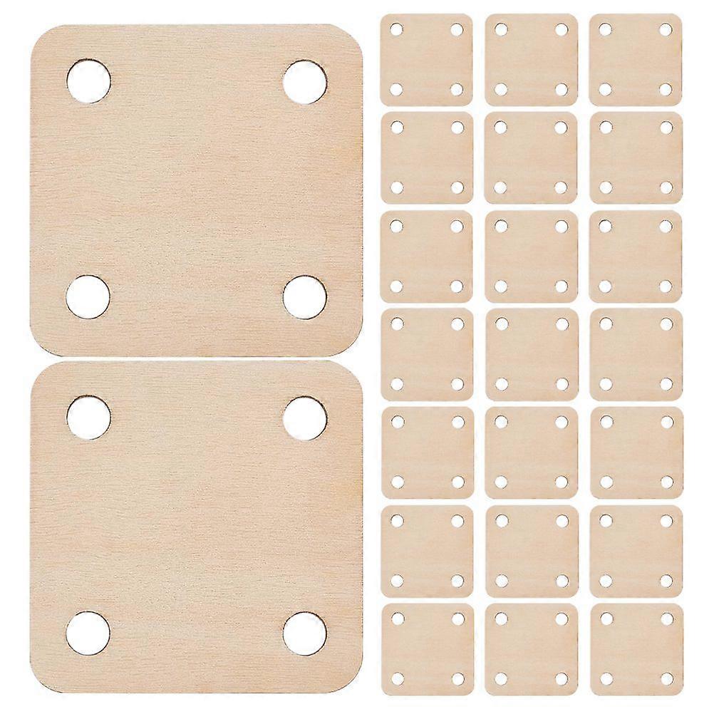 36pcs Blank Wooden Square Weaving Loom Card 4 Hole Weaving Card Tablet For Handcrafts Easy And Quick Weaving For Diy Projects Home Decor