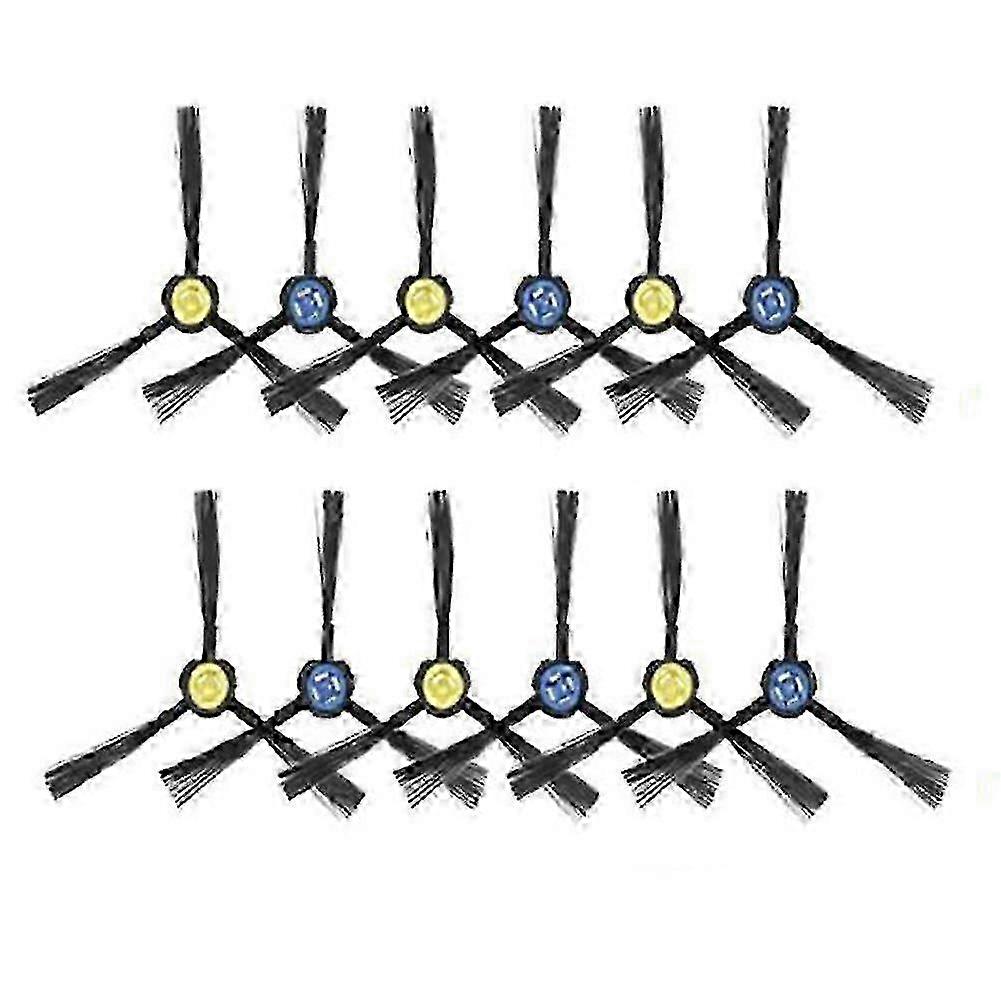 12PCS Corner Brushes & Side Brushes for Robot Vacuum Cleaners - Compatible with V8s, V80, A9s, A7, A80 Plus, X750, X785, X800