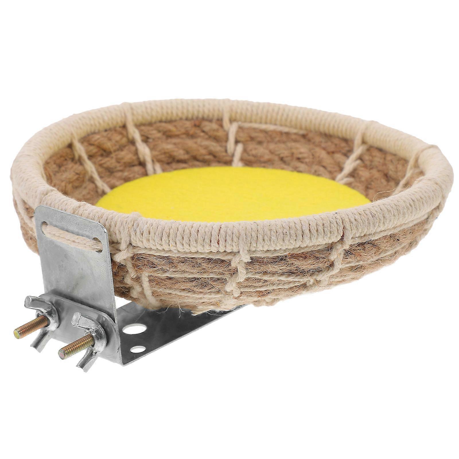 Spherical Hand-Knitted Bird Nest Parrot Hut Indoor Use Natural Material 1Pcs