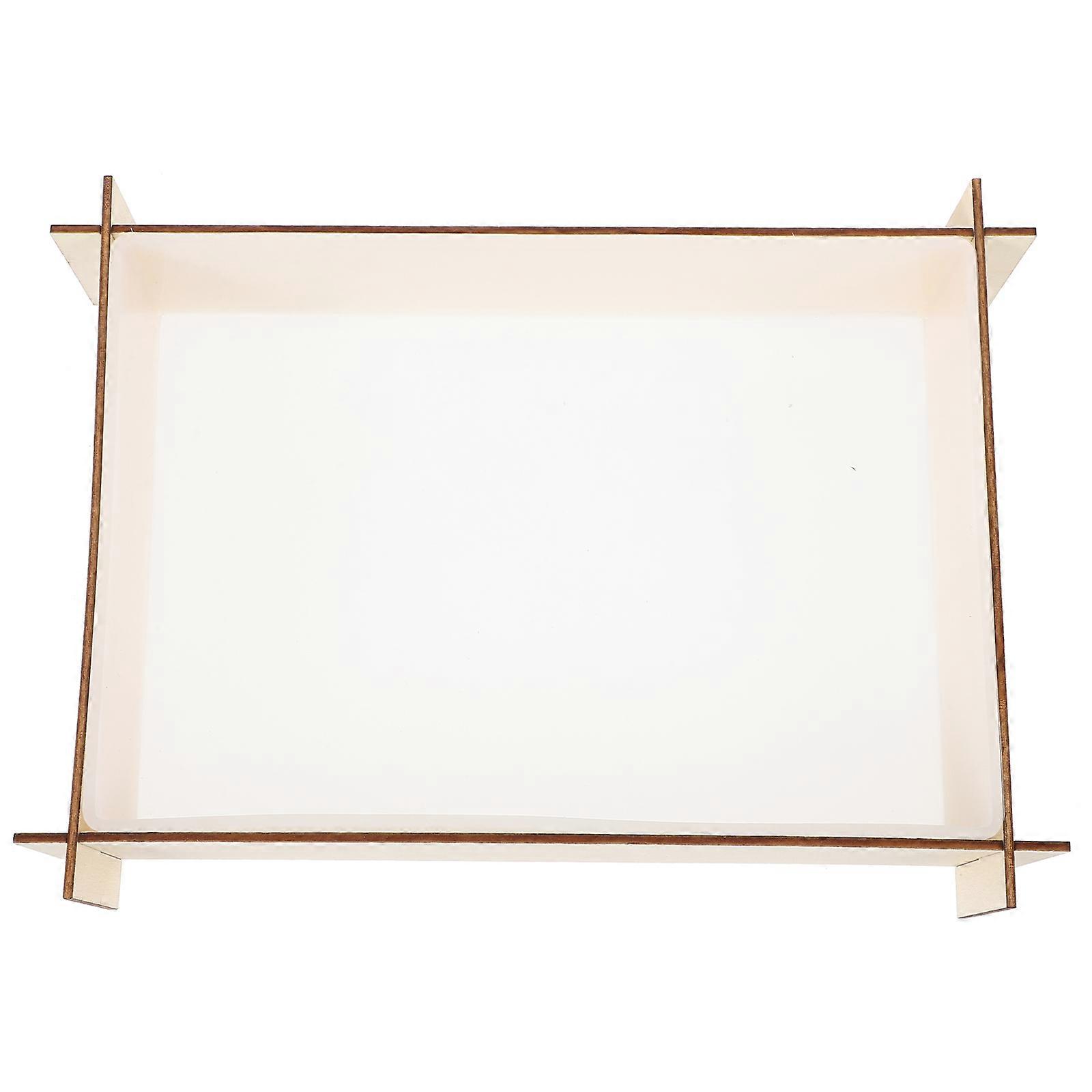 Making Square Craft Mold Bookshelf Baffle Diy Mold For Dried Flowers Preservation Beige Color 7.9×5.1×2in 1Set
