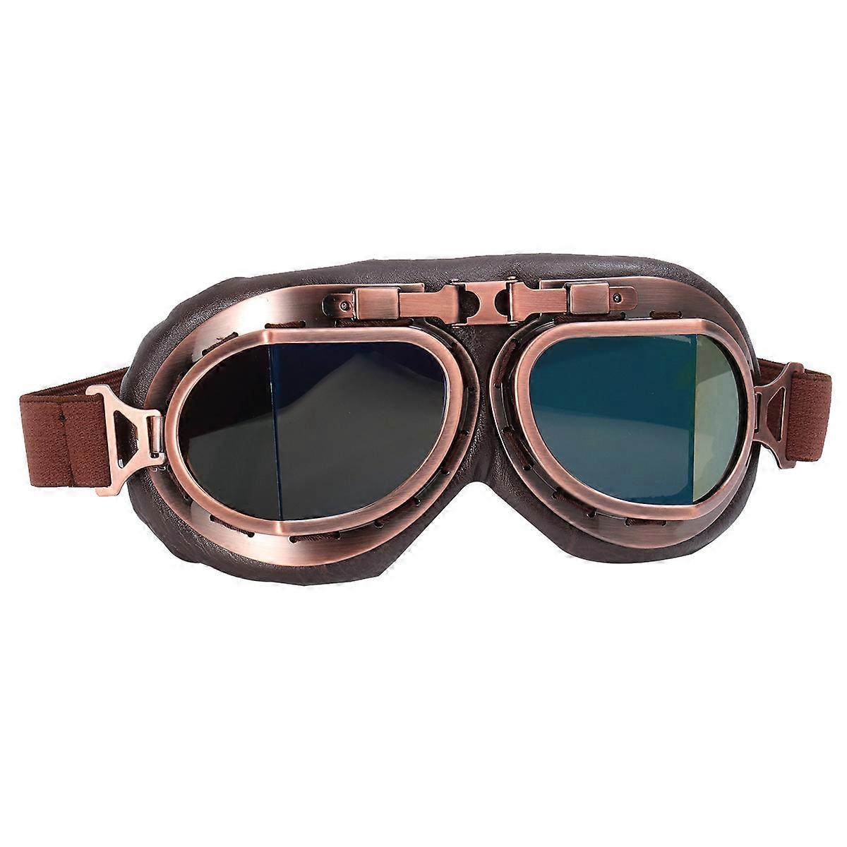 Motorbike Riding Windproof Goggles Dustproof Protective Copper Plating for Outdoor