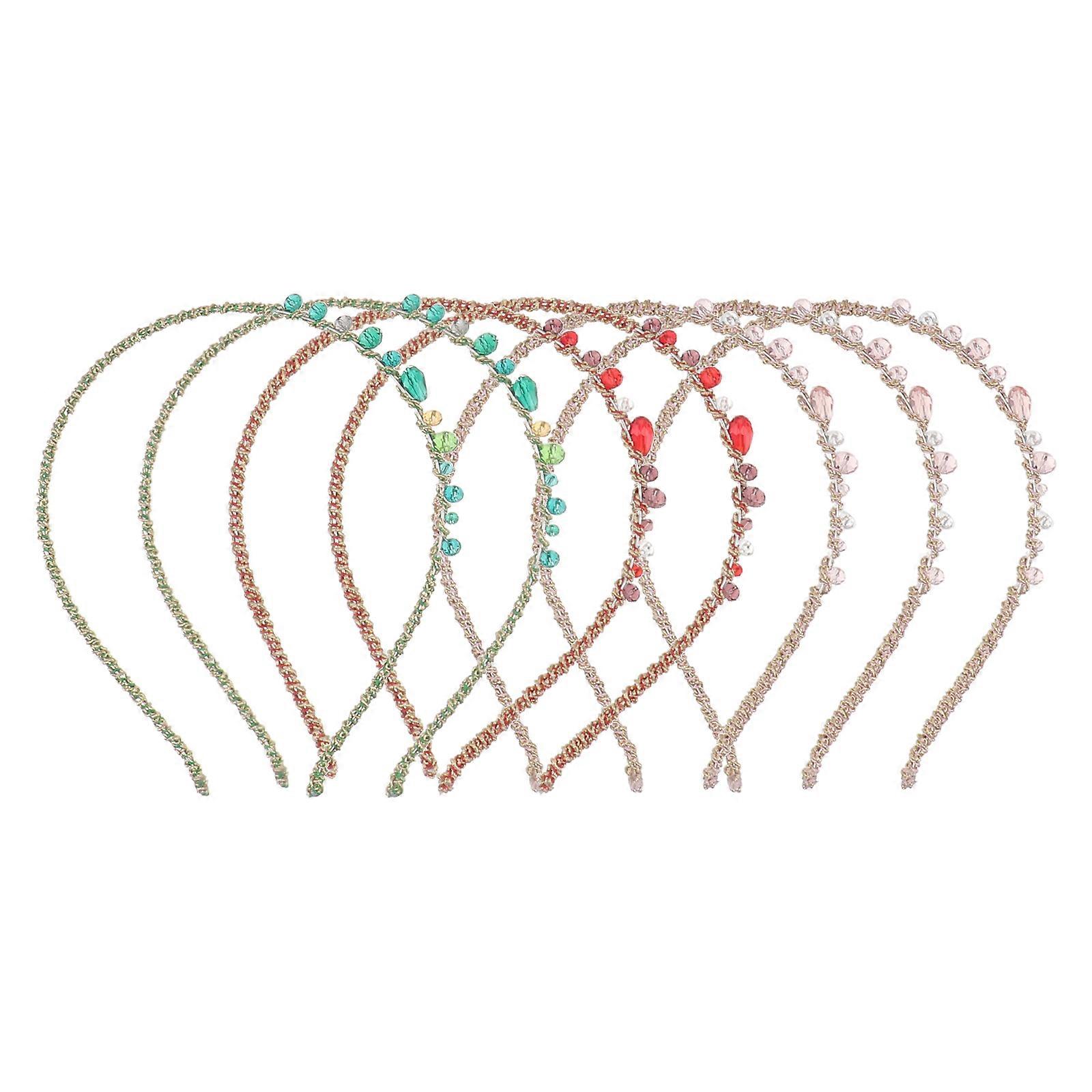 Stylish Jewel Headbands Set for Women with Sparkle Alloy Assorted Color 7PCS
