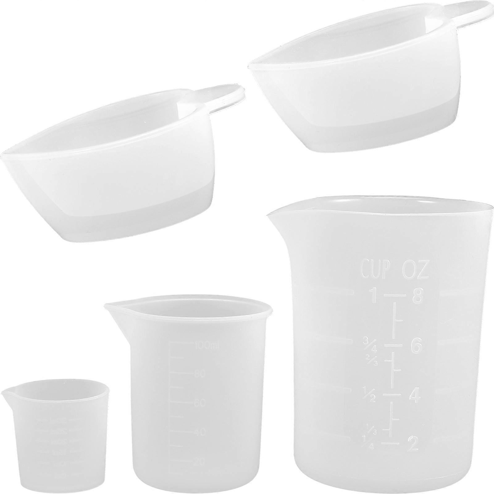 Silicone Epoxy Measuring Cup Set   Lightweight Ergonomic Design for Precise Mixing in Baking, Cooking, and Crafting