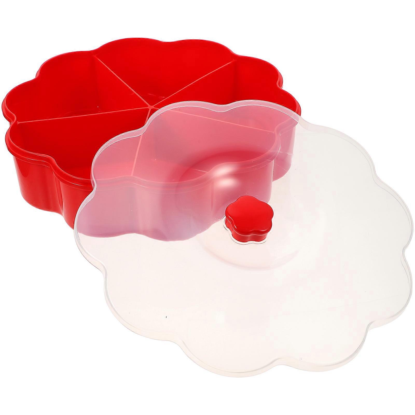 Compartment Dried Fruit Box Snack Box With Compartments Simple Design Home Decoration .5X24.5X6.5CM Food Storage 1Pack