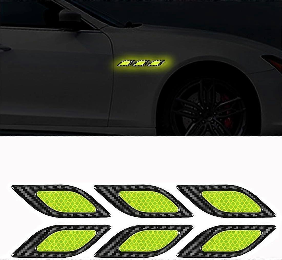 6pcs Car Fender Reflective Stickers, Reflective Warning Sticker