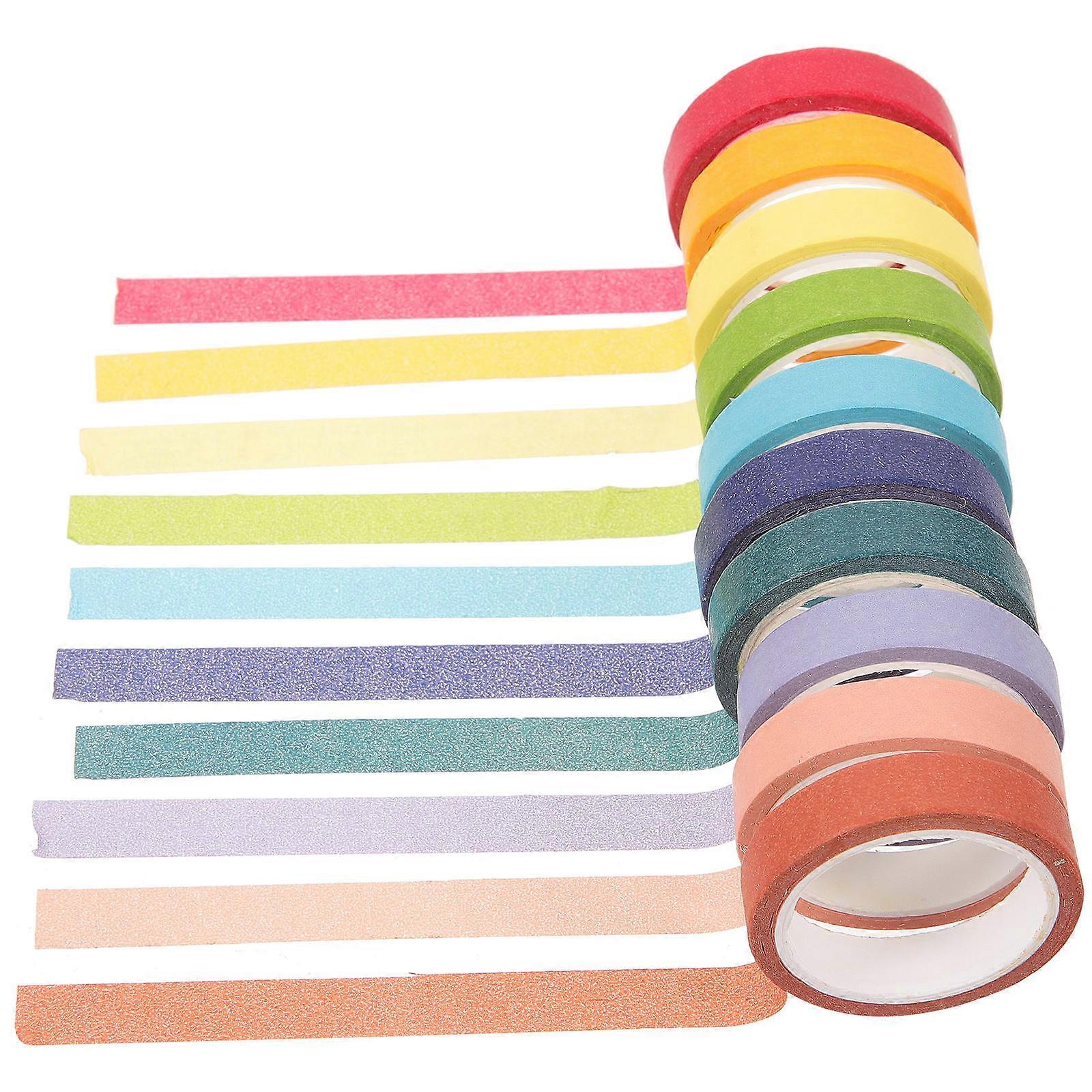 Bright Color Washi Tape for DIY Crafts and Scrapbooking Assorted Paper Tape 20pcs