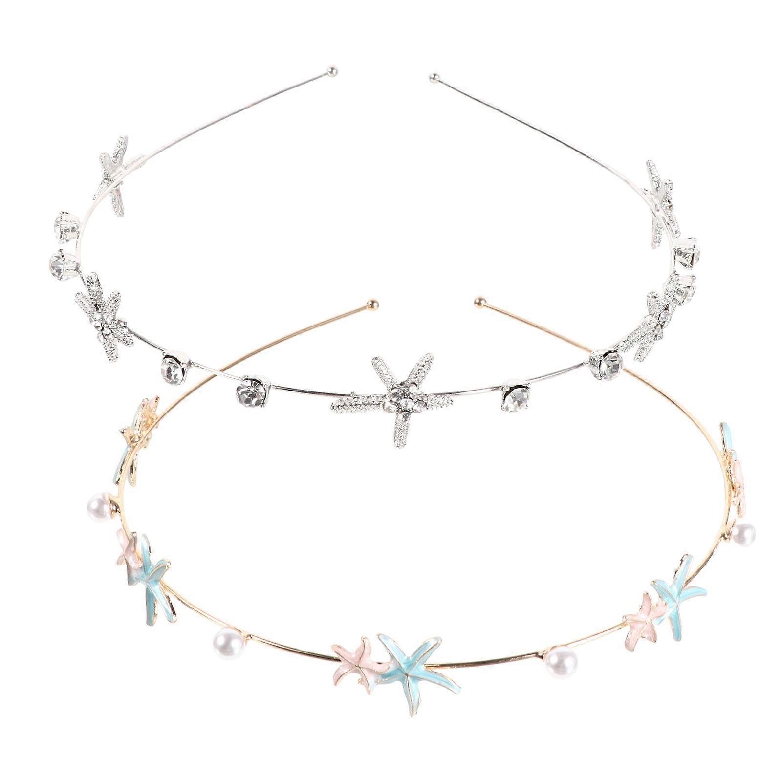 a polished and professional product description based on your input:

 

**Elegant Rhinestone Star Headband – 2PCS Set** 
Add a touch of sparkle and