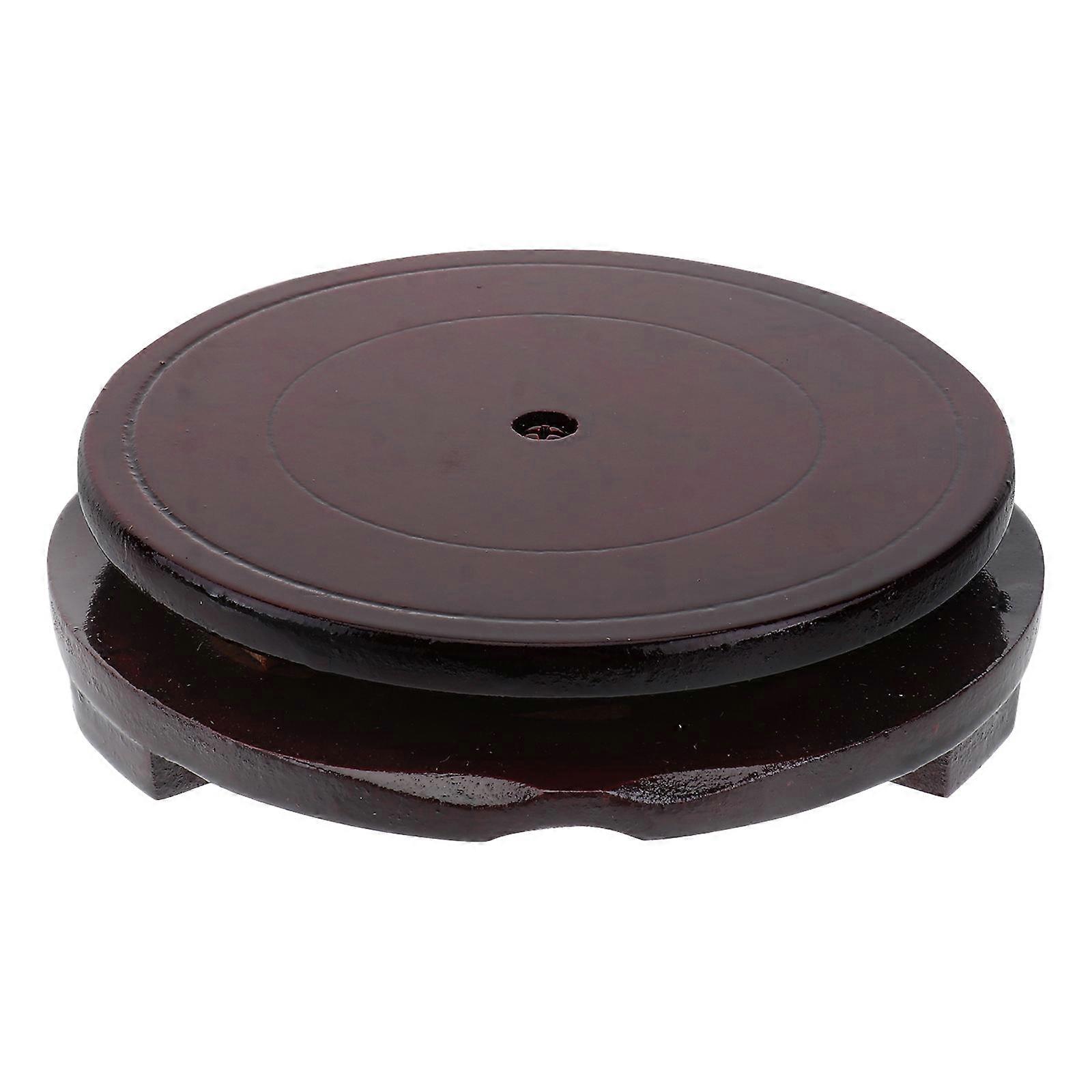 Brown Plastic Plant Pot Saucer for Flowerpot with 12cm Diameter Keeps Surfaces Dry and Protected