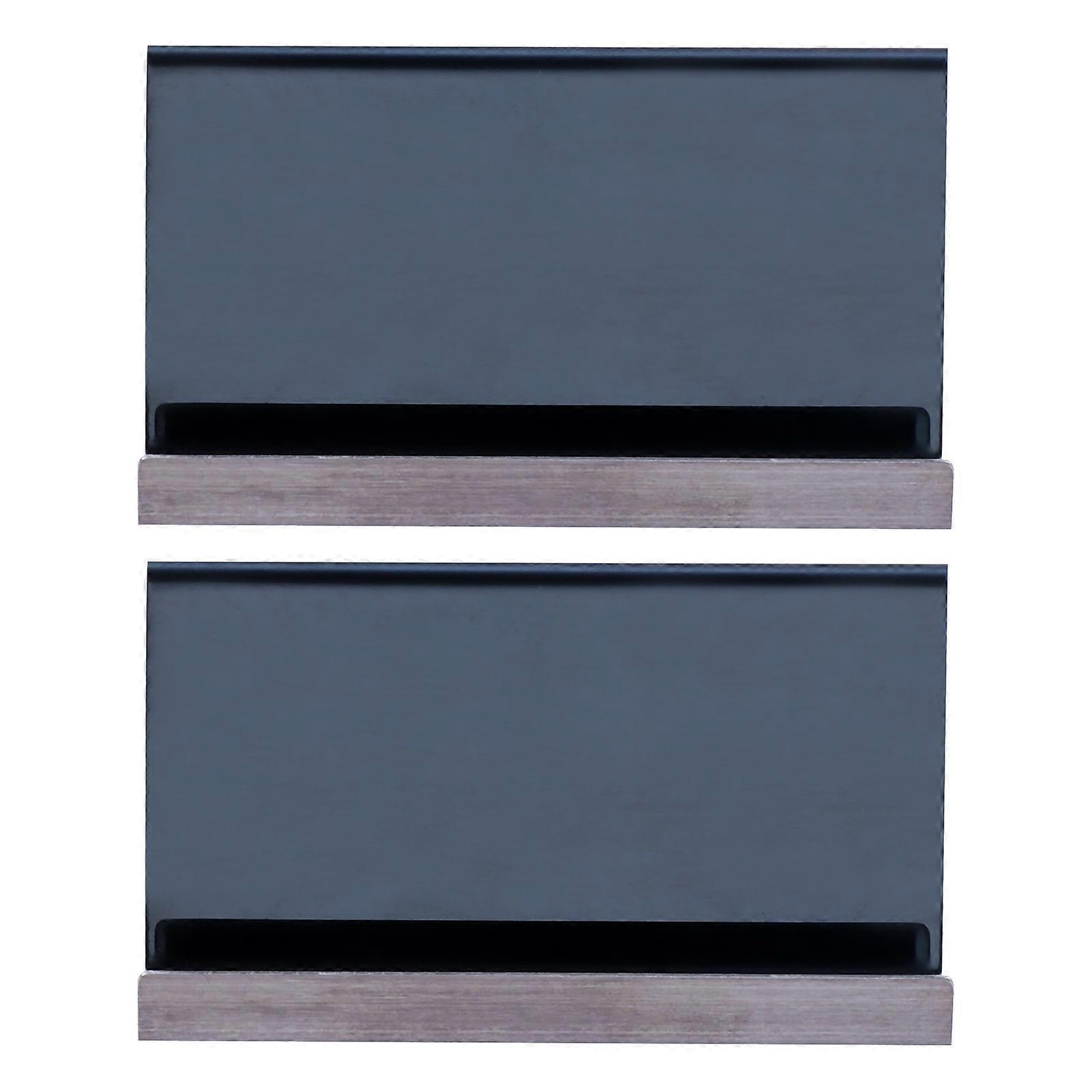 Name Card Display Holder Front Desks High-Quality Stainless Steel Simple And Smooth Lines Bookshelf 2Pcs