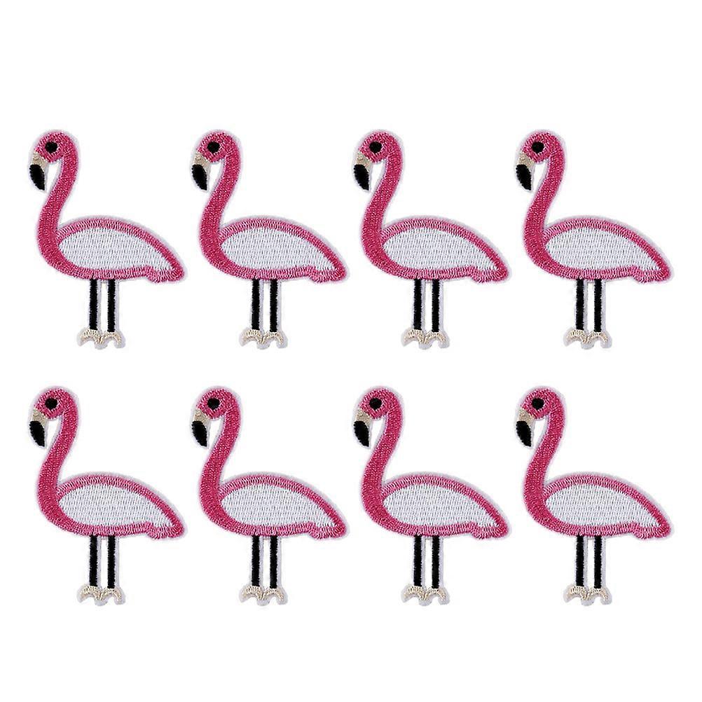 Garment Embroidered Patches Flamingo Design For Dresses Skirts Jeans Hats Shoes Bags Stage Clothing 7 2 X 5 3 X 0 1m 12Pcs