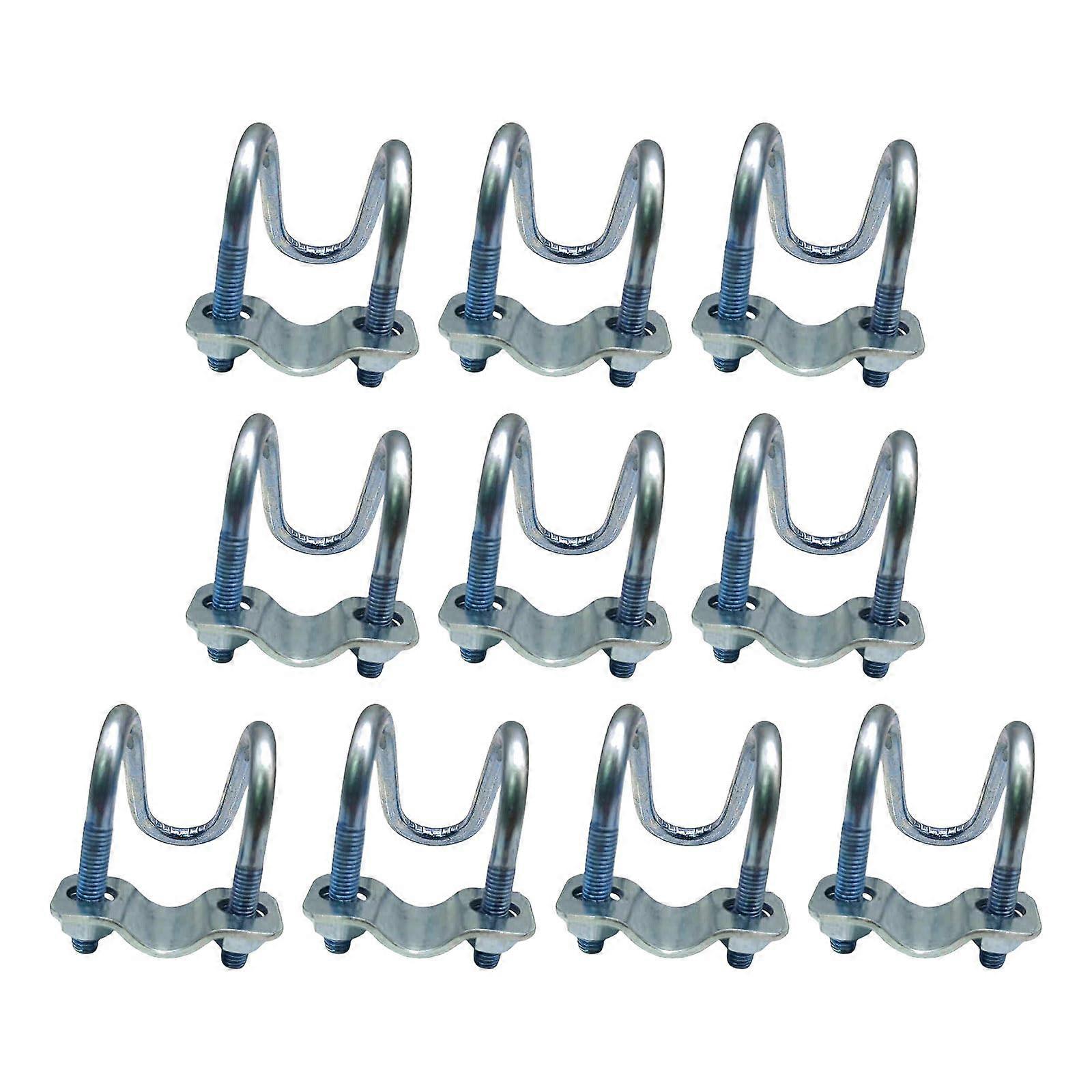 Crosses, pipe clamps, double screws, horizontal, vertical, metal, steel, pipe connectors, fixators, 10 pieces