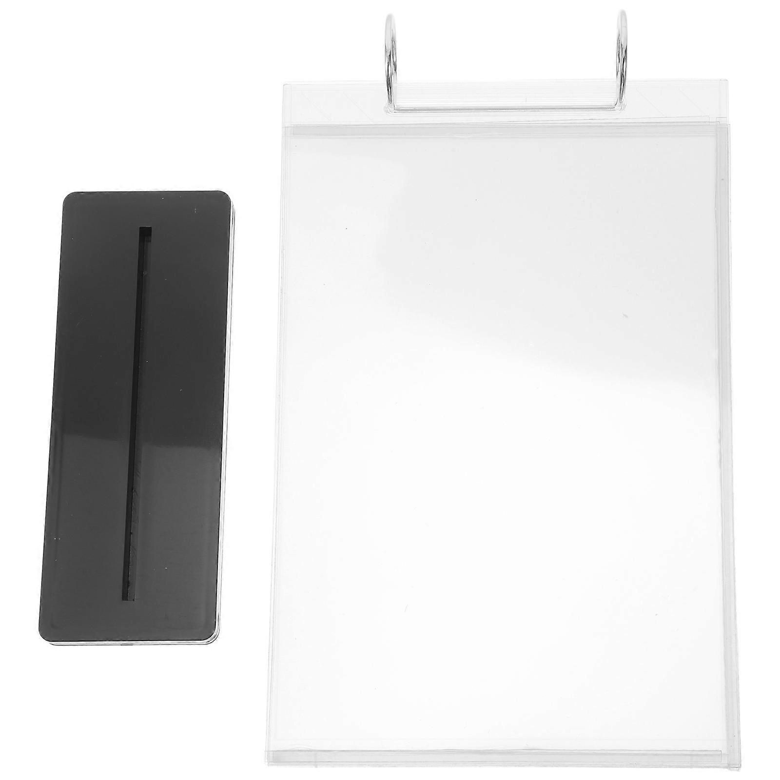 Acrylic Display Stand for Signage and Menus Durable Clear Multi Page Flip Folder 6 Pages A5 Size