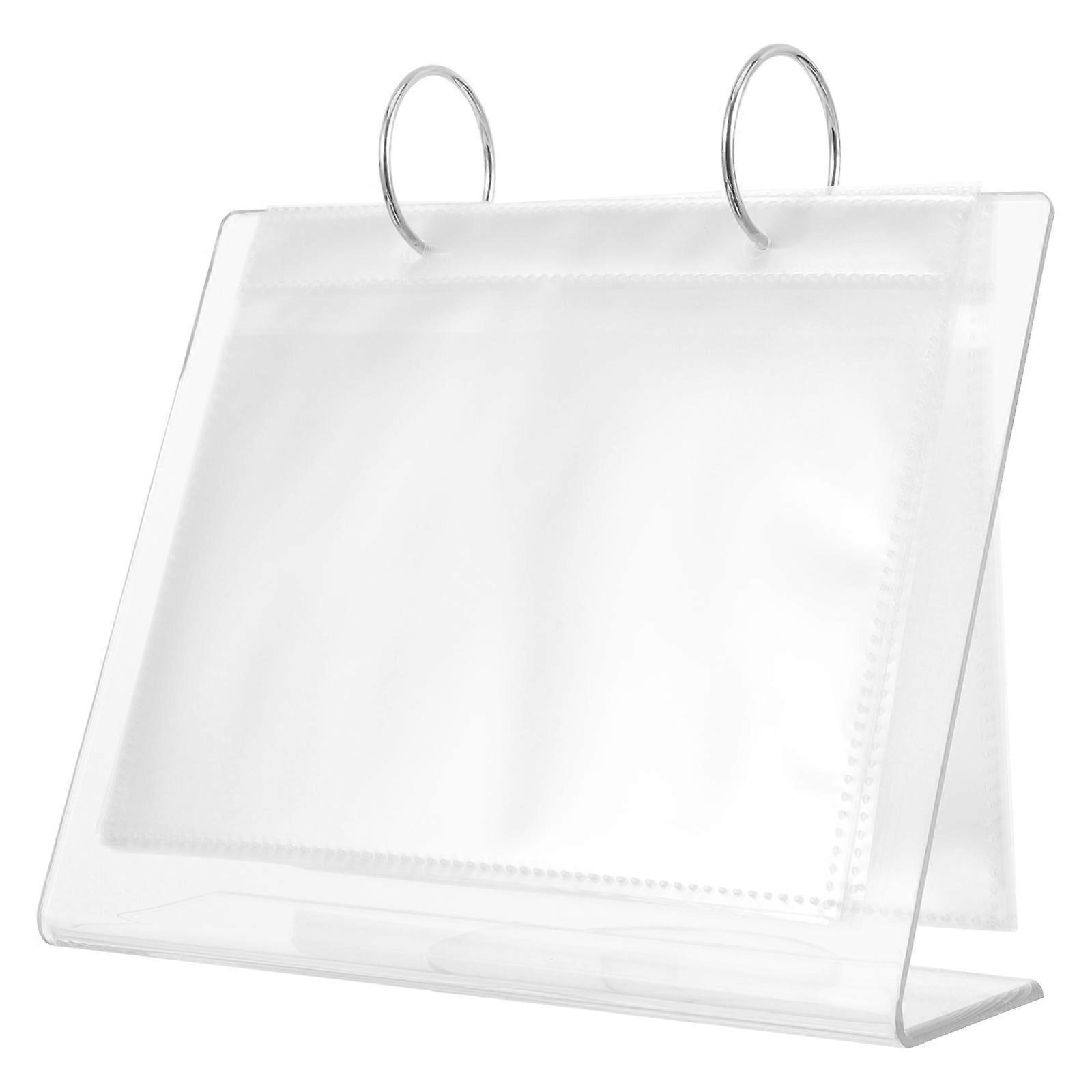 Nail Art Stickers Storage Book with Transparent Acrylic Pages for Organizing and Displaying