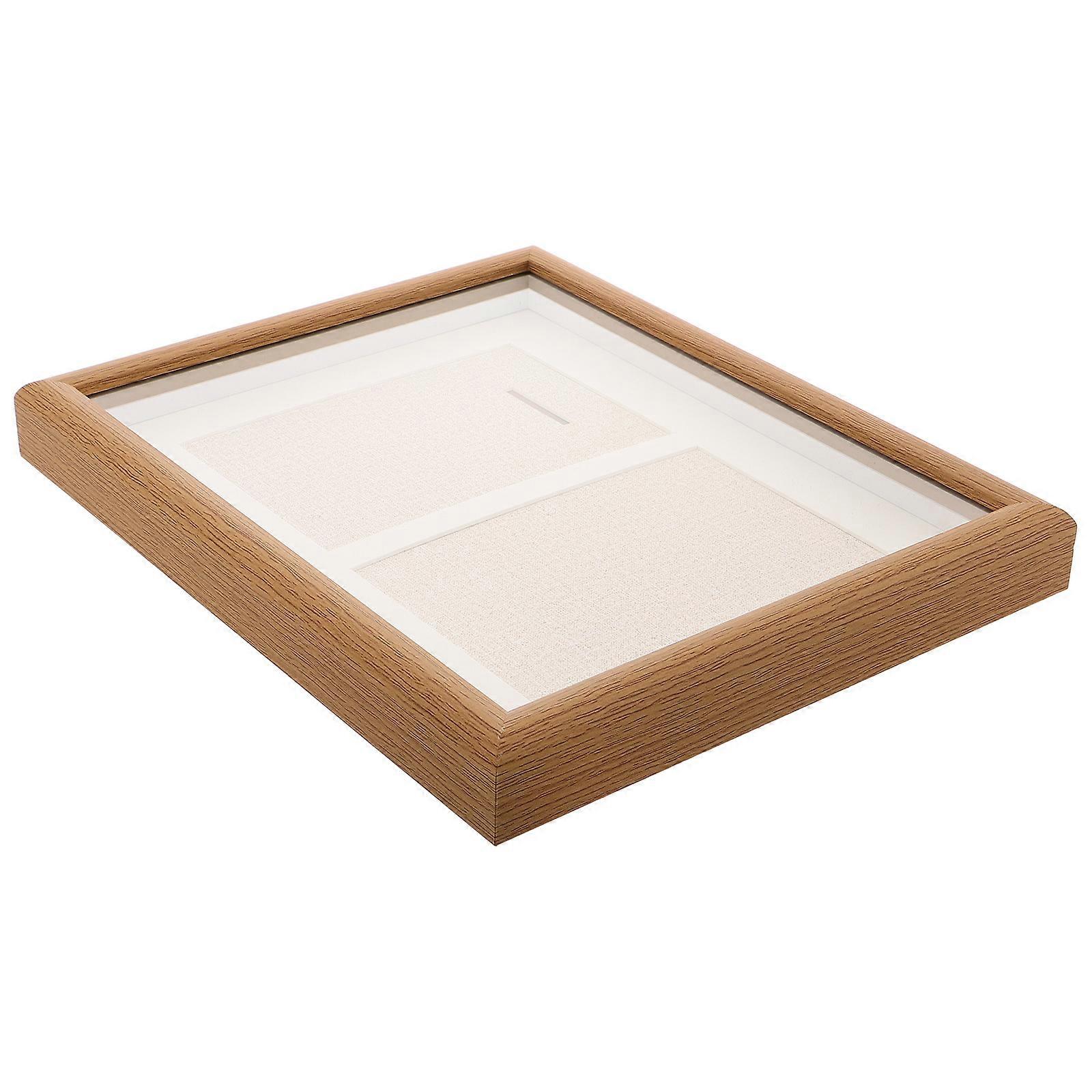 Wooden Frame Medal Case with Hollow Design for Awards Display – Portable and Elegant Storage Box for Home or Office Decor