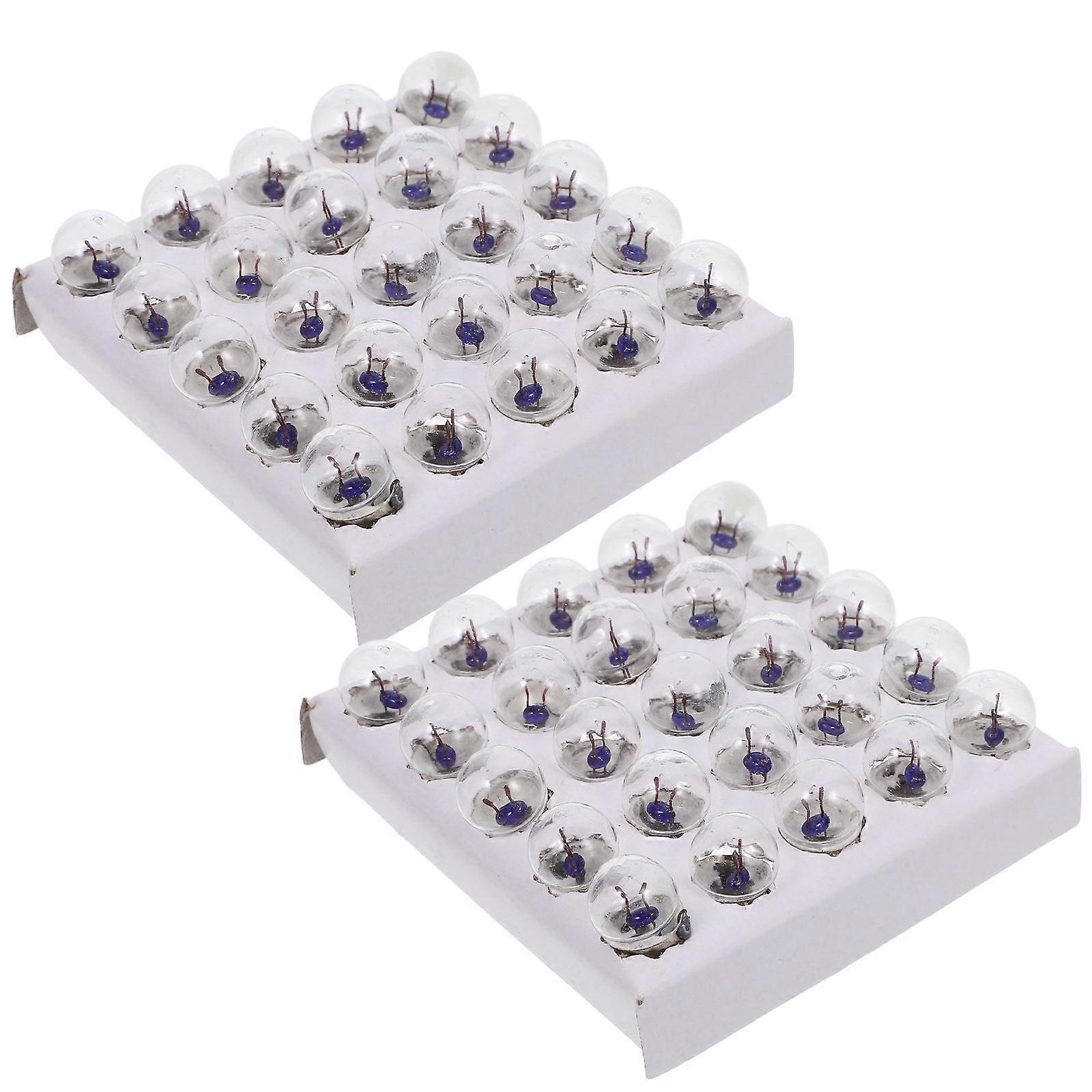 50pcs Mini Screw Base Light Bulbs 2.5V for Student Experiments Bright Low Voltage Flashlights and DIY Kit