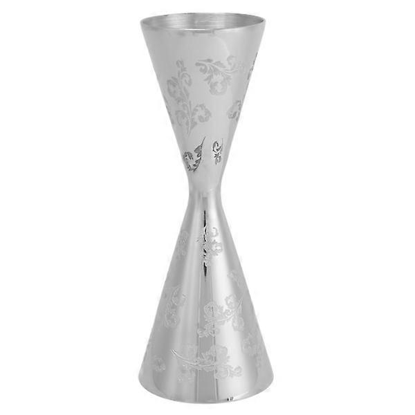 Jigger Stainless Steel Leaf Stripe Double Head Cocktail Bartending Jigger Cup for Bar 60ml 90ml