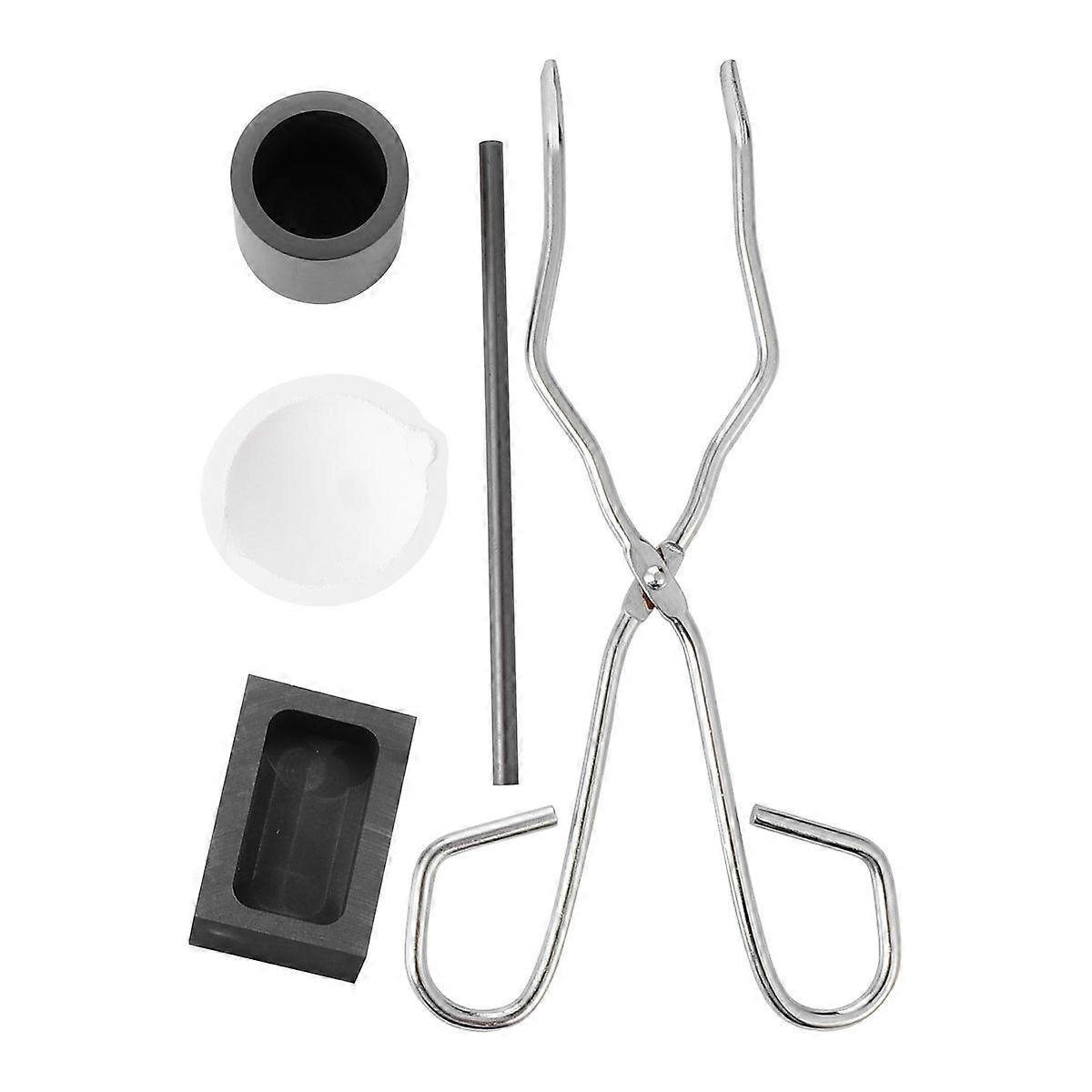 Graphite Melting Set Tool Set School Science Education Non-Ferrous Metal Melting 24x9cm