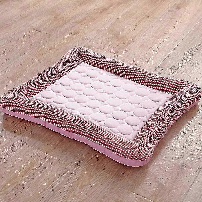 מיטת מחצלת קירור עצמי לחתול - מחצלת חיות מחמד קיץ משי קרח רחיץ לכלבים קטנים ובינוניים - מושלמת לשמירה על קרירות