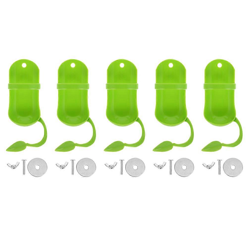 Durable Plastic Bird Accessories for Pet Use Easy to Clean and Store 5 Sets Green