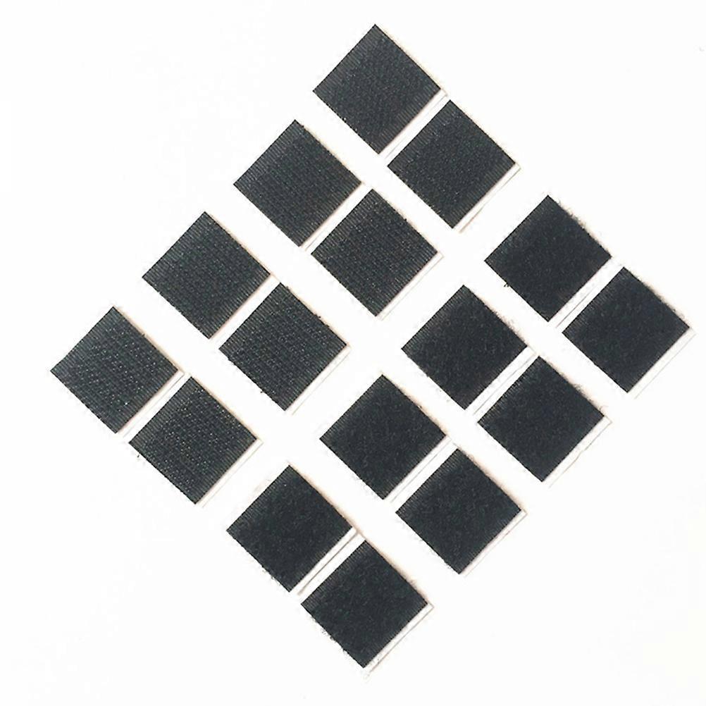 Black Carpet Antislip Patch Hook and Loop Fasteners for Living Room Bedroom Bathroom 12 Pack